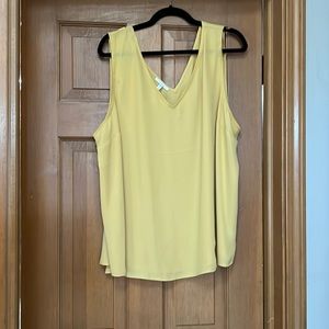Gold V neck blouse